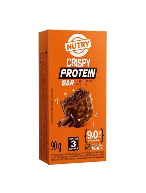 Barra Crispy Protein Nutry Chocolate ao Leite c/3 - Nutrimental