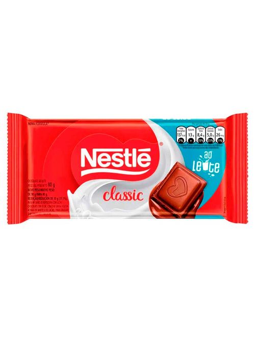 BRINDE NESTLÉ - Tablete Classic Ao Leite 80g