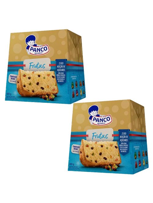 Kit com 2 Panettone Zero Frutas 400g - Panco