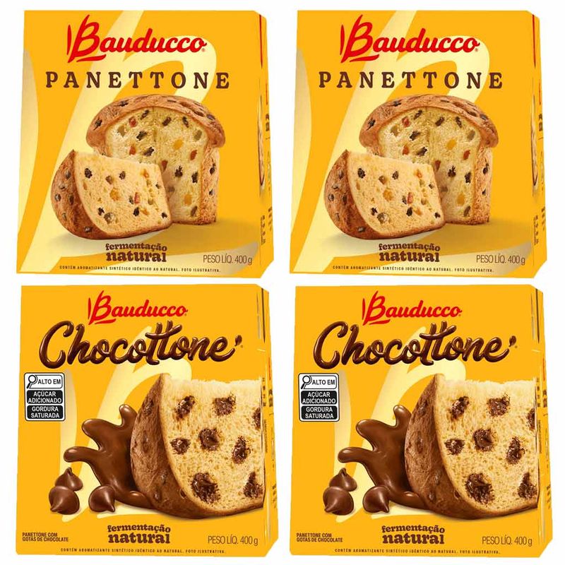 Kit-com-2-Panettone-Frutas---2-Chocottone-Gotas-400g---Bauducco