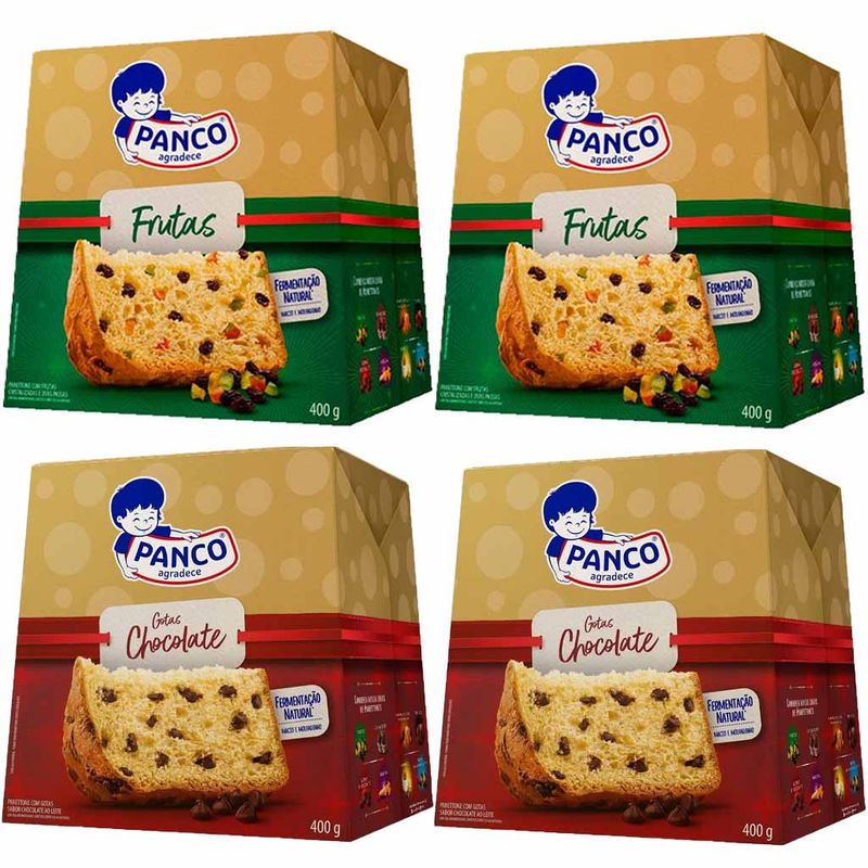 Kit-com-2-Panettone-Frutas---2-Gotas-de-Chocolate-400g---Panco
