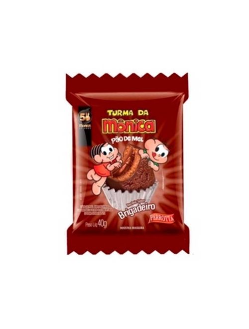 Pão de Mel Turma da Mônica Brigadeiro 40g c/10 - Perrotta