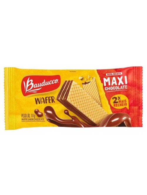 Biscoito Wafer Maxi Chocolate 117g - Bauducco