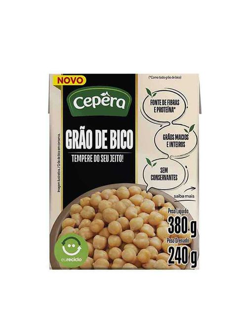 Grão de Bico em Conserva 240g - Cepêra