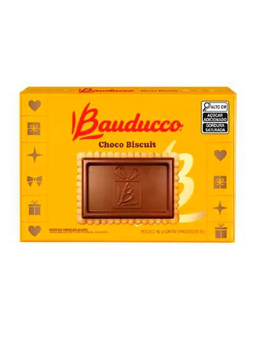 Biscoito Choco Biscuit Ao Leite Presente 162g - Bauducco
