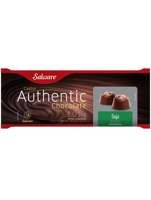 Barra de Chocolate de Soja Zero Açúcar Authentic 1,01kg - Salware