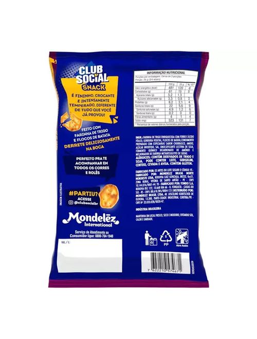 Biscoito Club Social Snack American Barbecue 68g - Mondelez