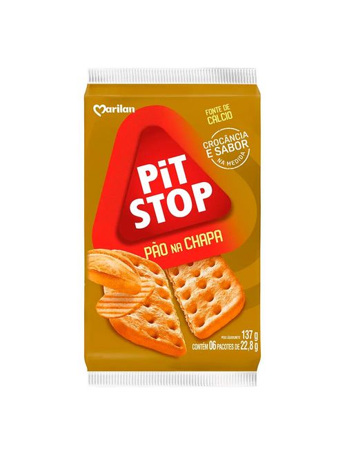 Biscoito Pit Stop Pão na Chapa 22,8g c/6 - Marilan