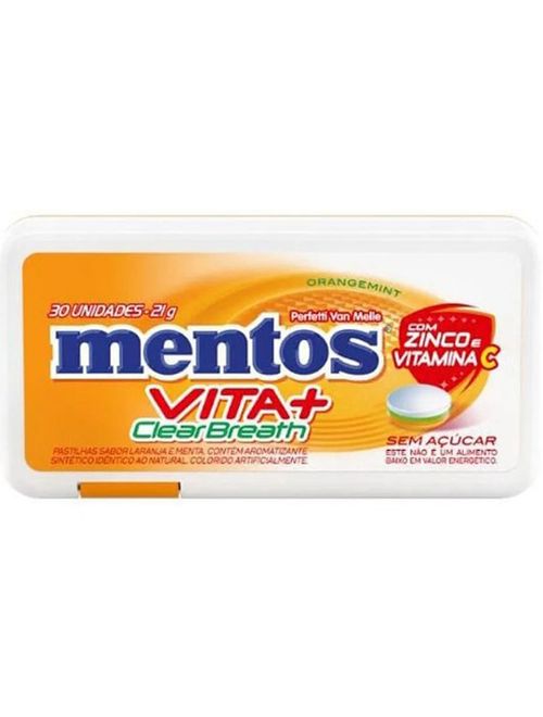 Pastilha Mentos Clear Breath Vita+ OrangeMint c/9 - Perfetti