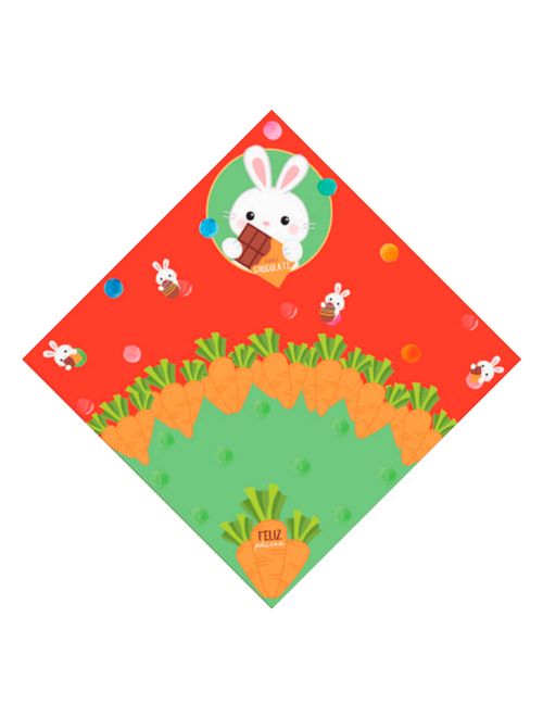 Embalagem Para Ovo de Páscoa Floquinhos Vermelho 35x35cm c/25 - Carber