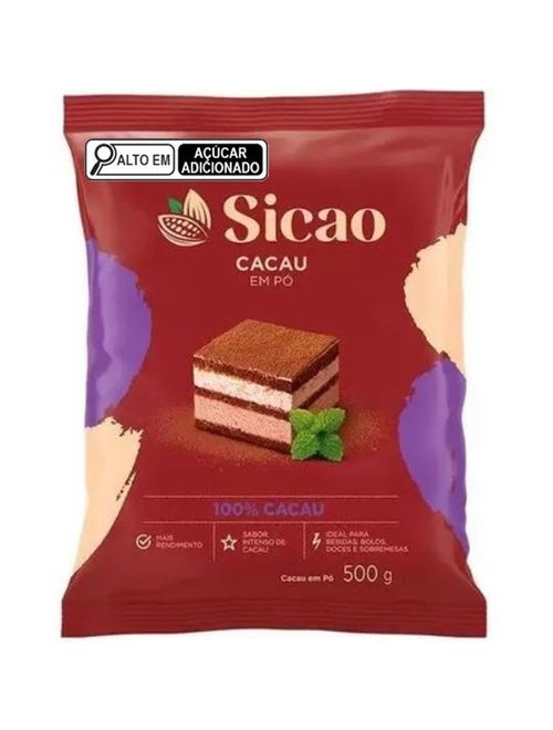 Cacau em Pó 100% 500g - Sicao