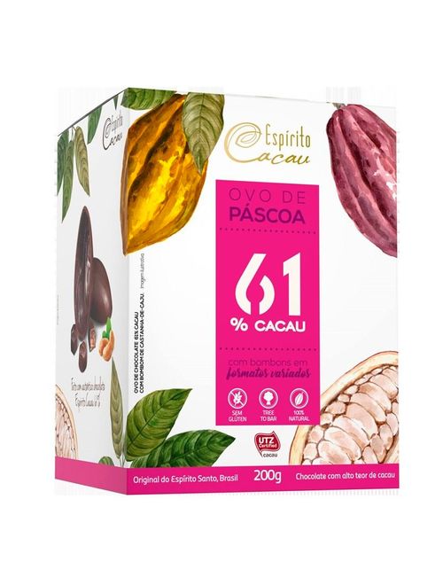 Ovo de Páscoa 61% Cacau 200g - Espírito Cacau