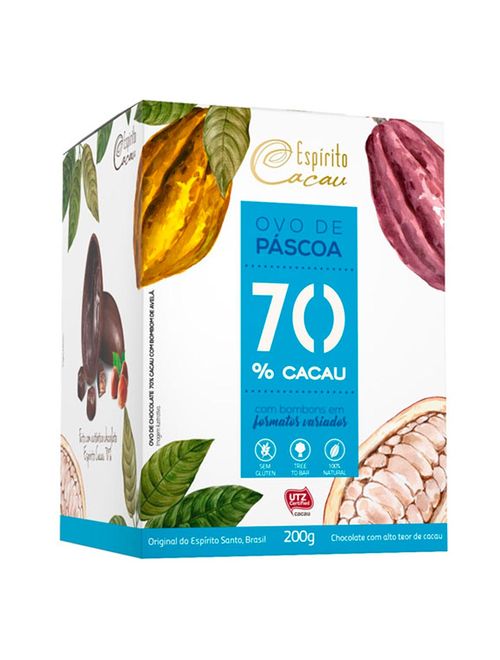Ovo de Páscoa 70% Cacau 200g - Espírito Cacau