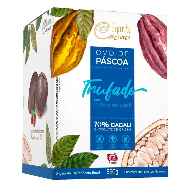 Ovo-de-Pascoa-Trufado-70--Cacau-Recheio-Avela-350g---Espirito-Cacau