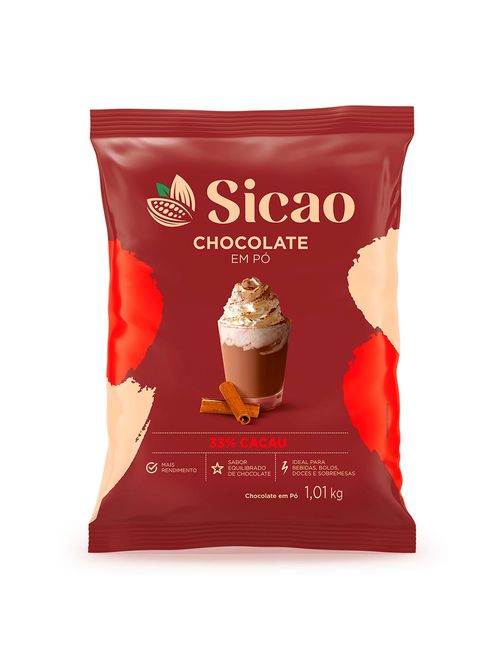 Chocolate em Pó 33% Cacau 1,01kg - Sicao