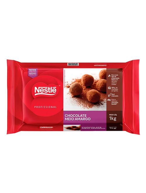 Barra de Chocolate Meio Amargo 1kg - Nestlé