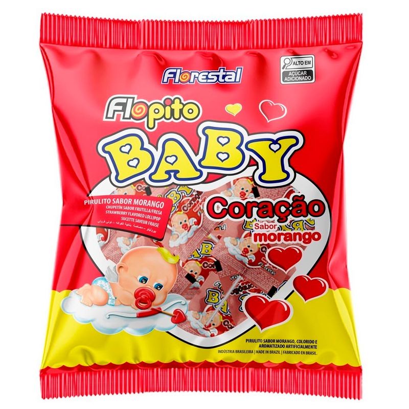 Pirulito-Flopito-Coracao-Baby-Vermelho-Morango-400g---Florestal
