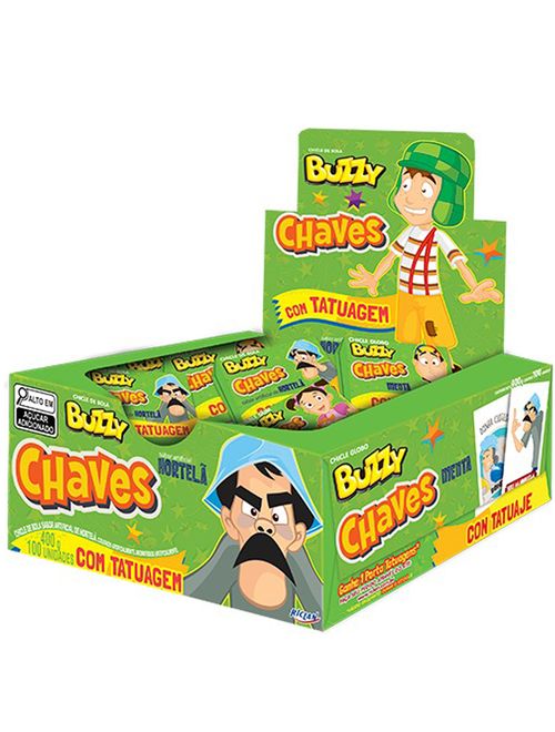 Chiclete Buzzy Chaves Hortelã c/90 - Riclan