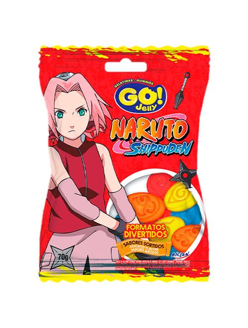 Bala de Gelatina Go! Jelly Naruto 70g - Riclan