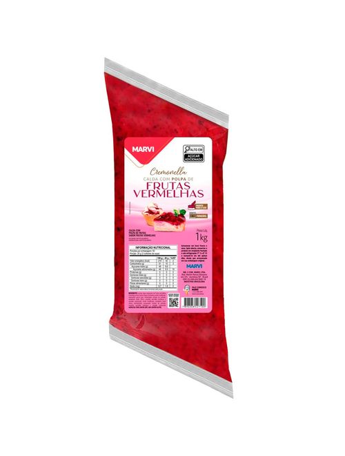 Calda com Polpa de Frutas Vermelhas Cremonella 1kg - Marvi