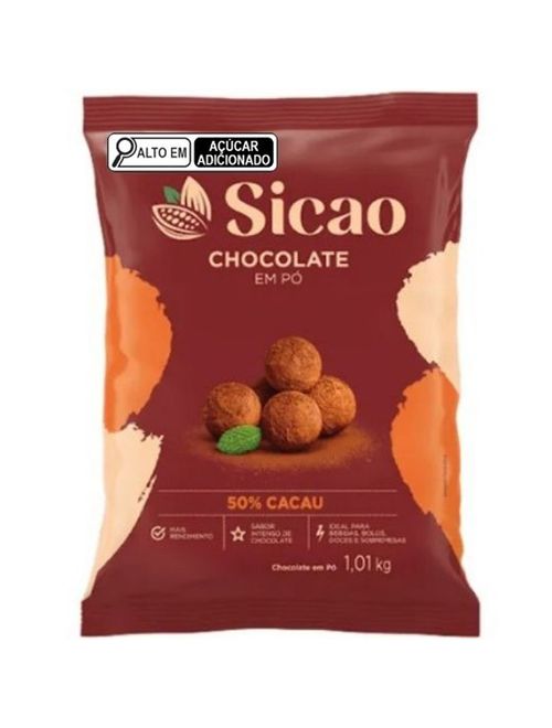 Chocolate em Pó 50% Cacau 1,01kg - Sicao