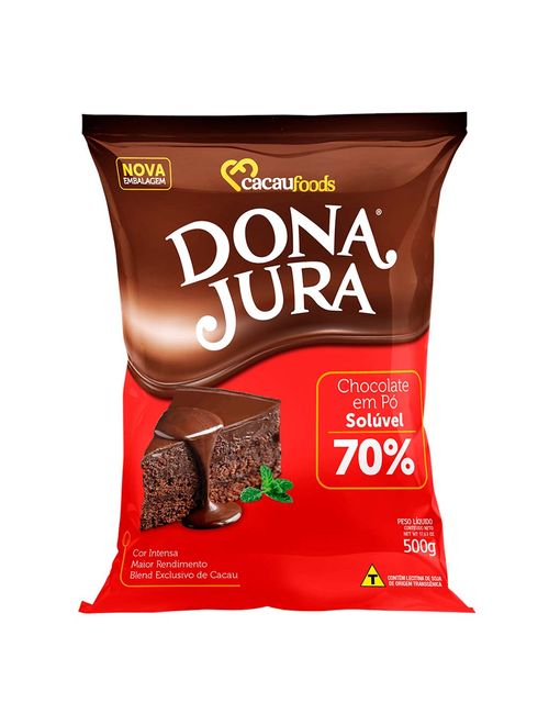 Chocolate em Pó 70% Dona Jura 500g - Cacau Foods