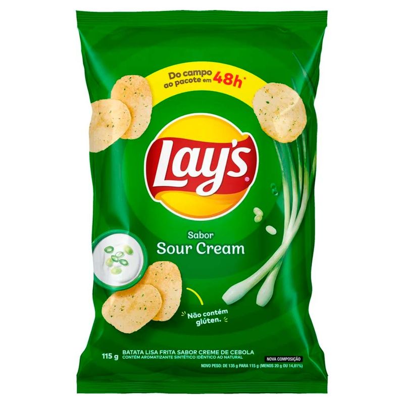 Batata-Lays-Sour-Cream-115g---Elma-Chips