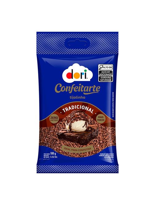 Granulado Chocolate Gourmet Tijolinho Confeitarte 100g - Dori