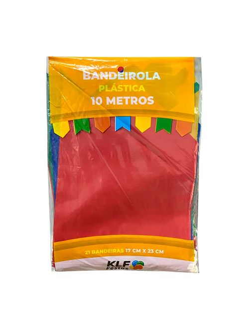 Bandeirola Plástica Colorida 10 Metros - KLF