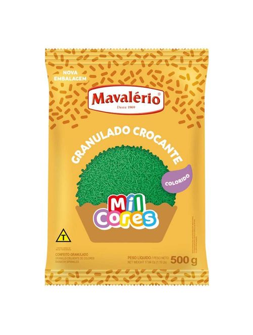 Granulado Verde Crocante Mil Cores 500g - Mavalério