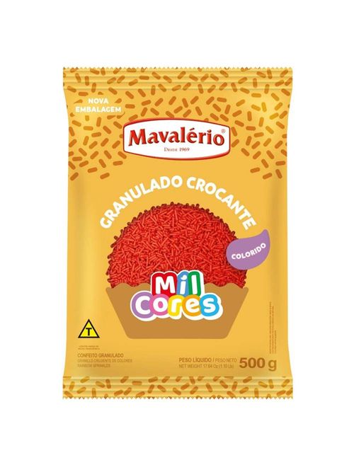 Granulado Vermelho Crocante Mil Cores 500g - Mavalério