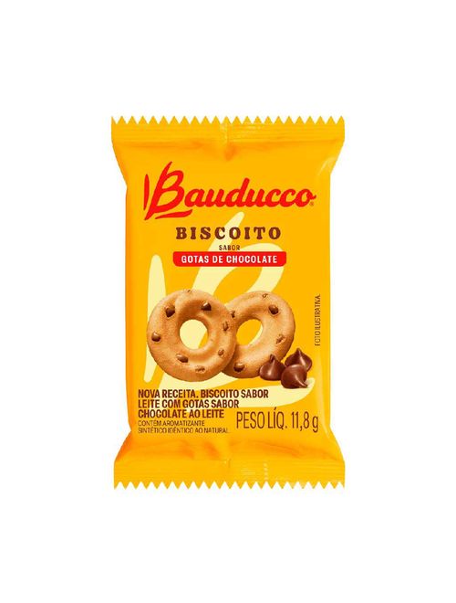 Biscoito Rosquinha Gotas de Chocolate Sachê c/400 - Bauducco