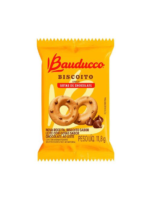 Biscoito Rosquinha Gotas de Chocolate Sachê c/40 - Bauducco