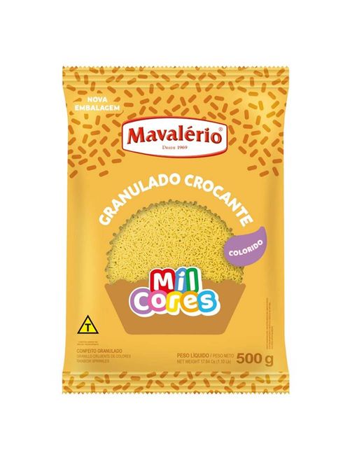 Granulado Amarelo Crocante Mil Cores 500g - Mavalério