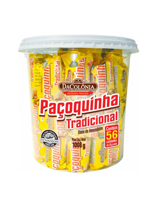 Paçoquinha Rolha Tradicional Embalada c/56 - DaColônia