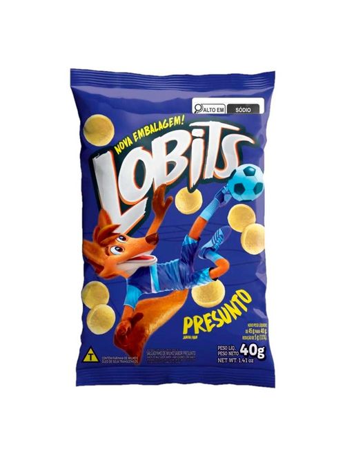 Salgadinho Lobits Presunto 40g c/10 - Milho de Ouro