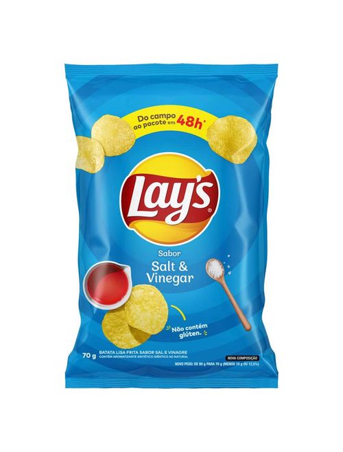 Batata Lays Salt & Vinegar 70g - Elma Chips