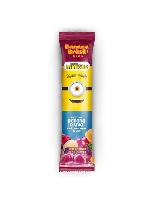 Barrinha Banana e Uva Cobertura Uva 22g - Banana Brasil