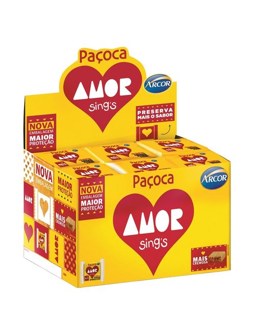 Paçoca Amor Sings 18g c/30 - Arcor