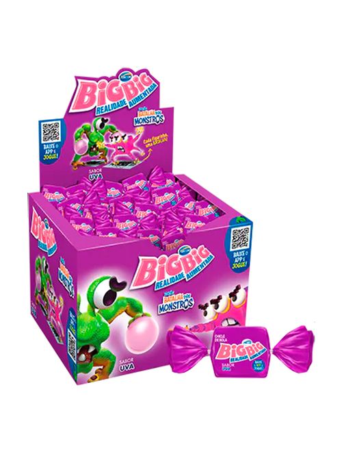 Chiclete Uva Big Big Realidade Aumentada 315g - Arcor