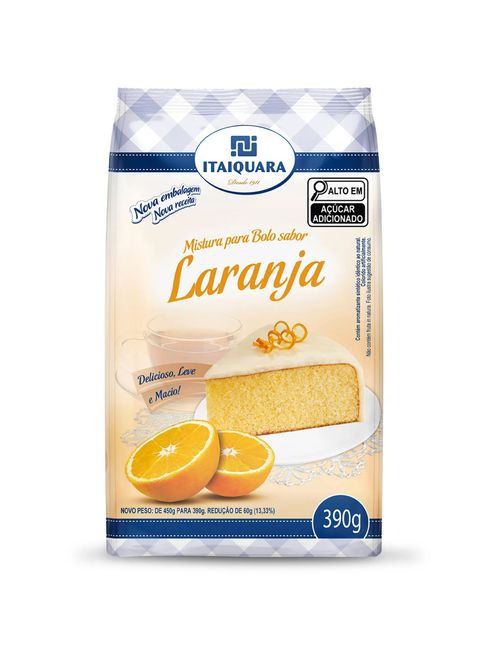 Mistura Para Bolo Sabor Laranja 390g - Itaiquara