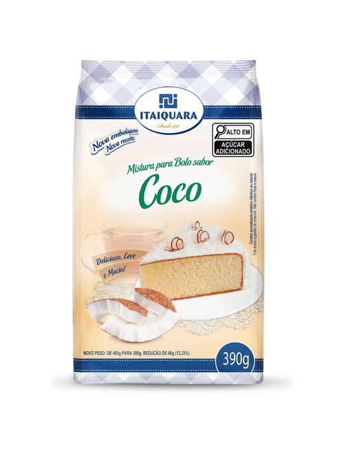 Mistura Para Bolo Sabor Coco 390g - Itaiquara