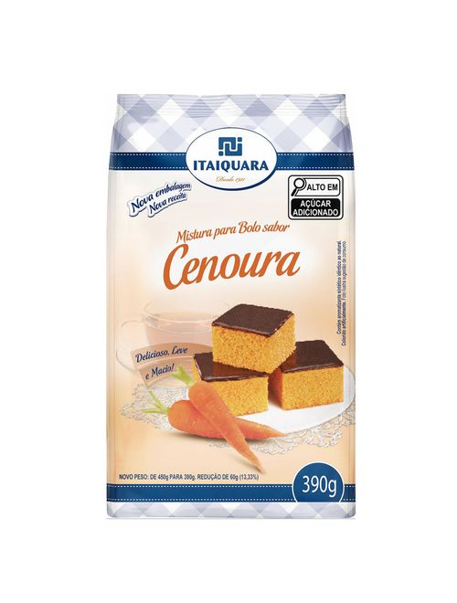 Mistura Para Bolo Sabor Cenoura 390g - Itaiquara