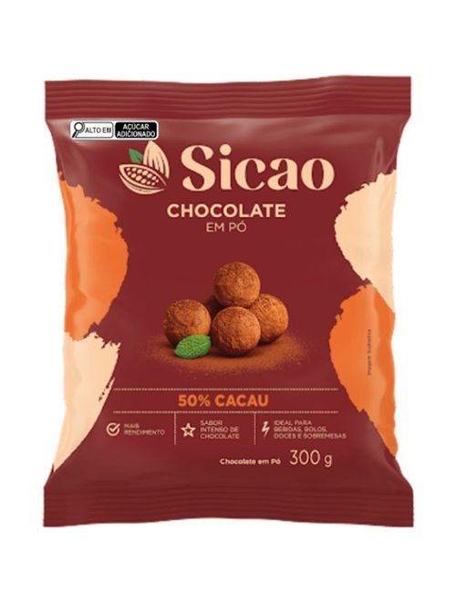 Chocolate em Pó 50% Cacau 300g - Sicao