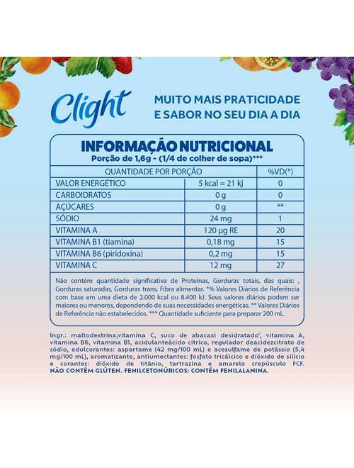 Suco em Pó Abacaxi c/15 - Clight