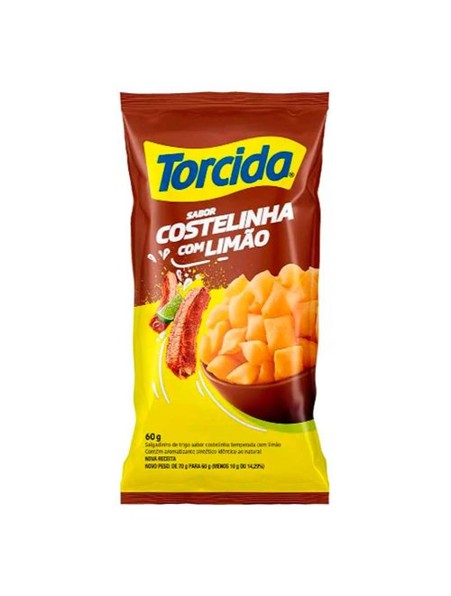 Kit 24 Salgadinhos Torcida Costelinha com Limão 60g - Lucky