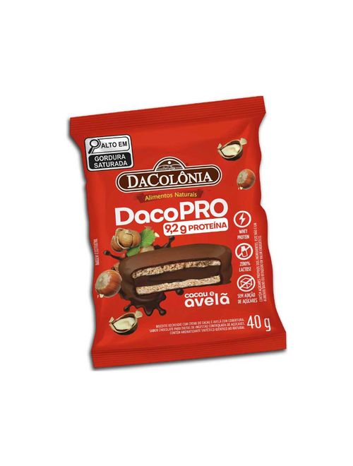 DacoPRO Alfajor Proteico Cacau e Avelã c/12 - DaColônia