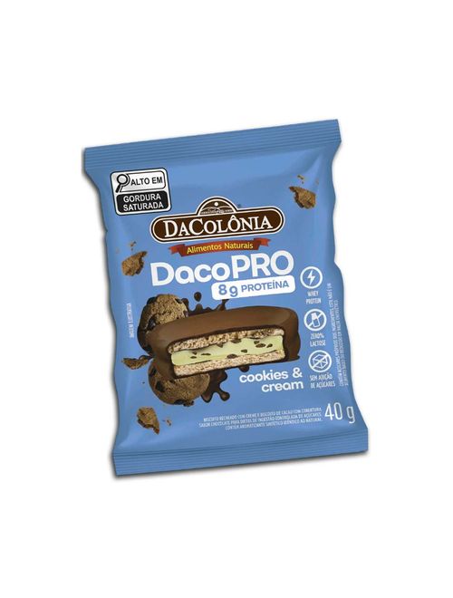 DacoPRO Alfajor Proteico Cookies & Cream c/12 - DaColônia