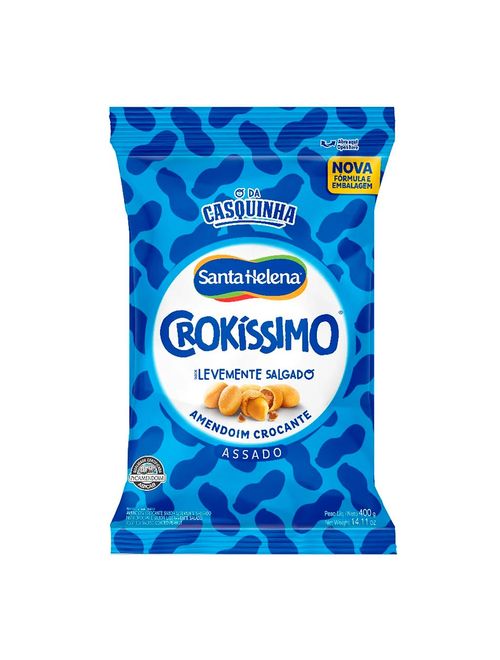 Amendoim Crokissimo Levemente Salgado 400g - Santa Helena