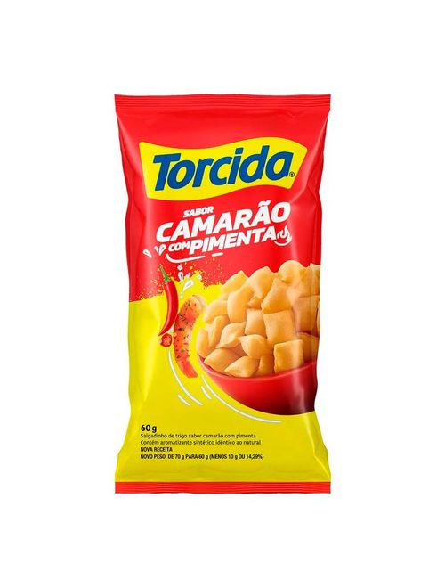 Kit 24 Salgadinhos Torcida Camarão com Pimenta 60g - Lucky